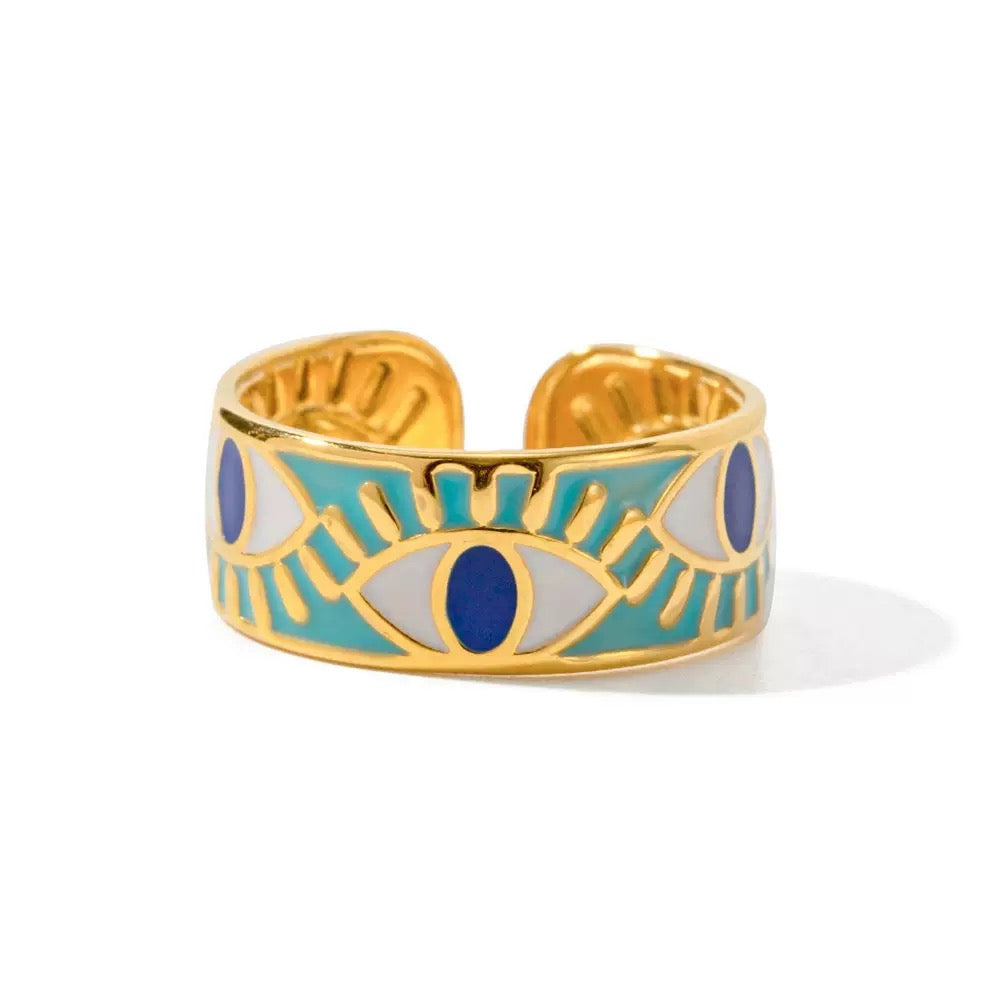 Bague de luxe plaqué or RGN078