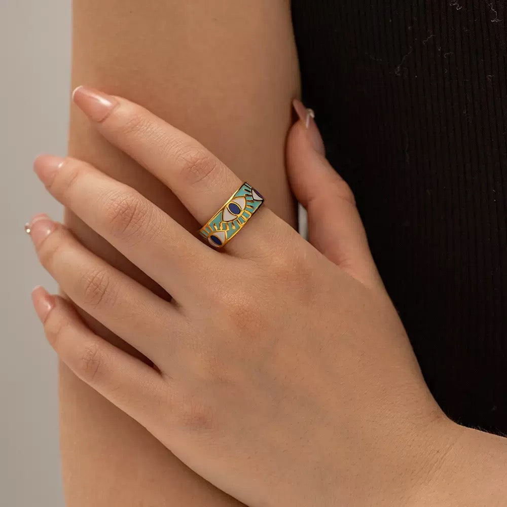 Bague de luxe plaqué or RGN078