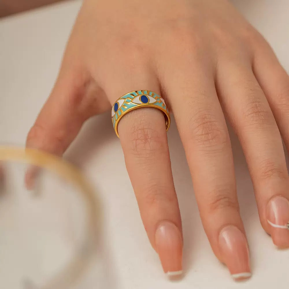 Bague de luxe plaqué or RGN078