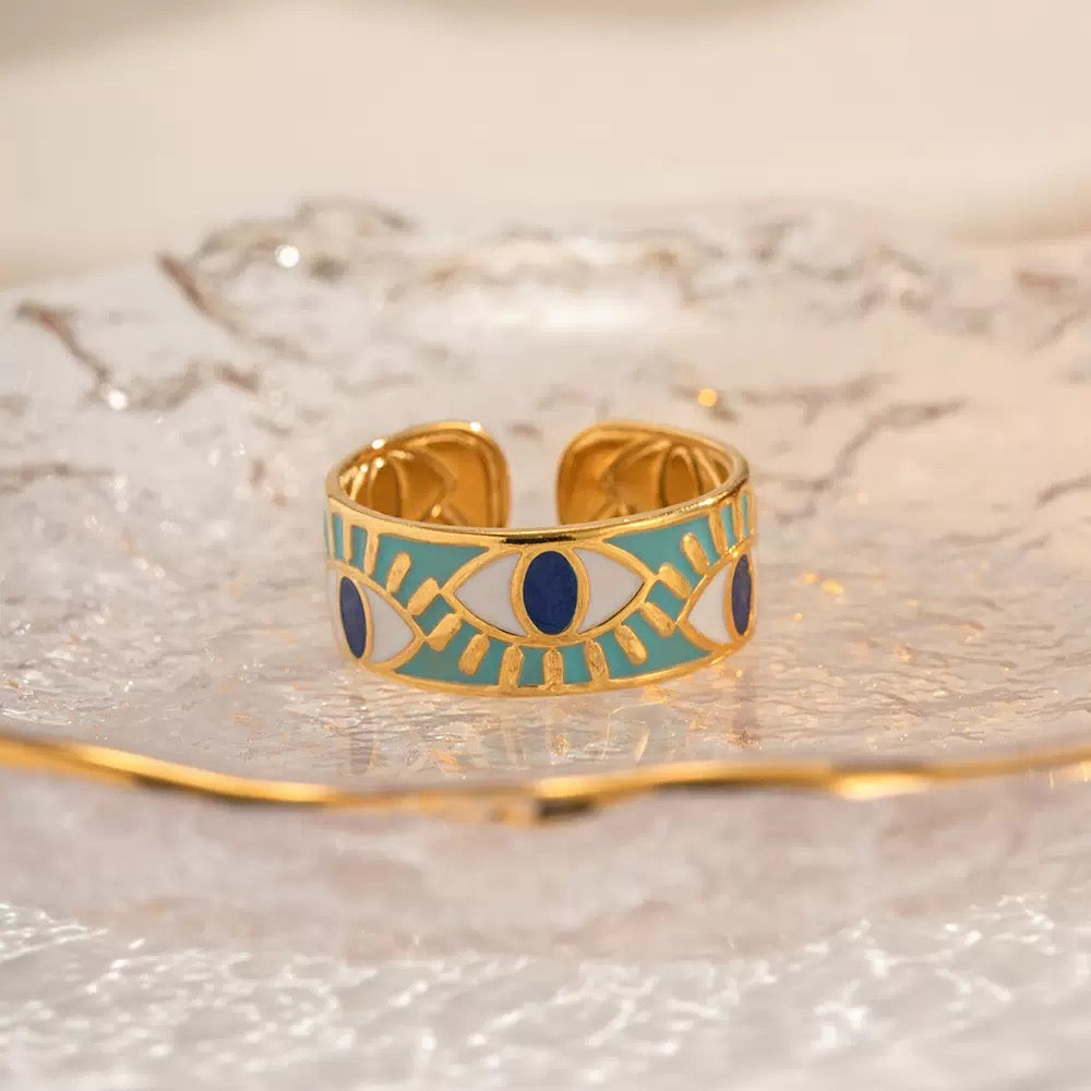 Bague de luxe plaqué or RGN078