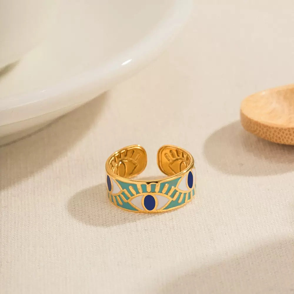 Bague de luxe plaqué or RGN078