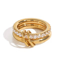 Bague de luxe plaqué or RGN079-1