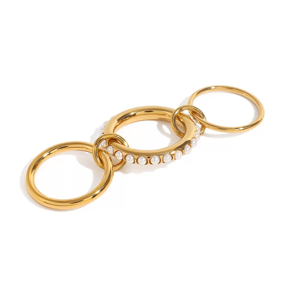 Bague de luxe plaqué or RGN079-2