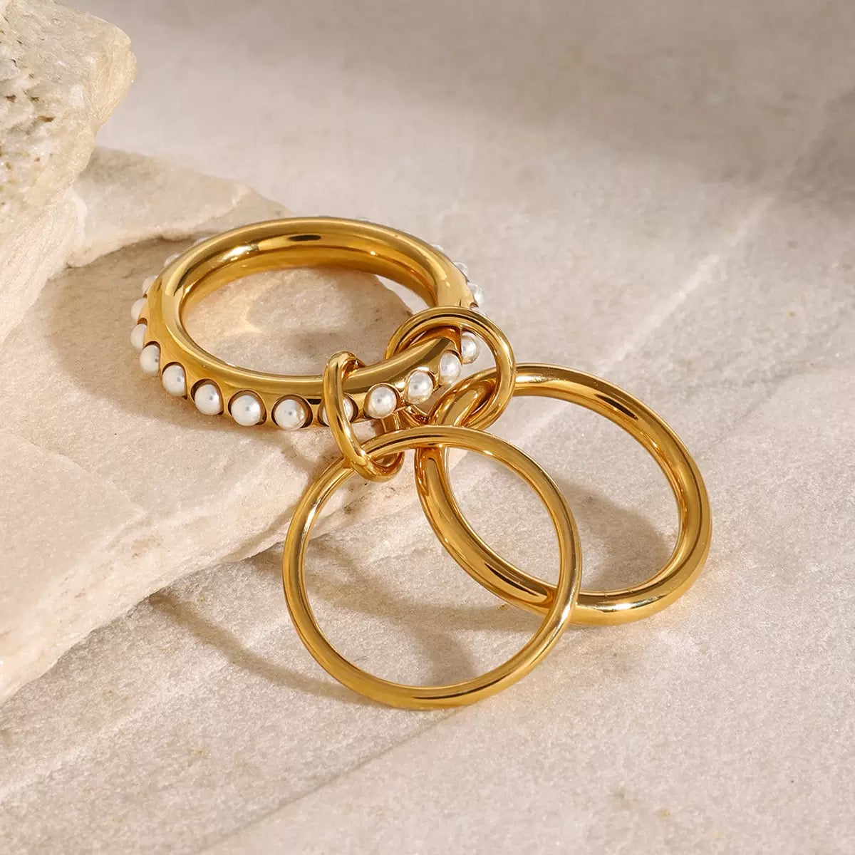 Bague de luxe plaqué or RGN079-2