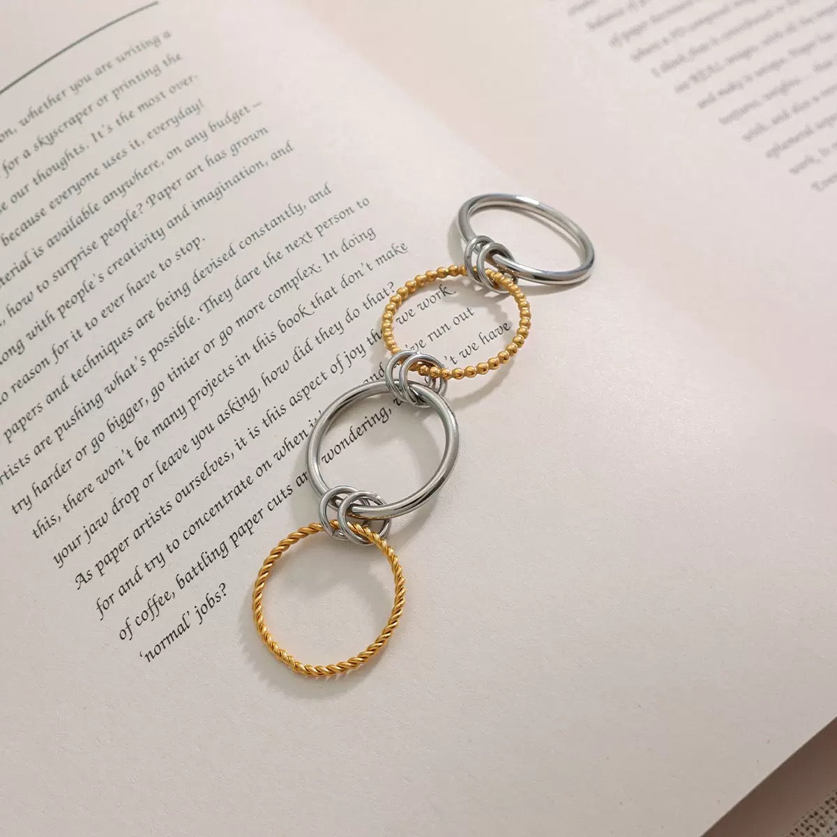 Bague de luxe plaqué or RGN080