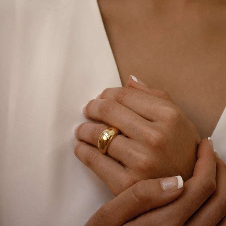 Bague de luxe plaqué or RGN081-1