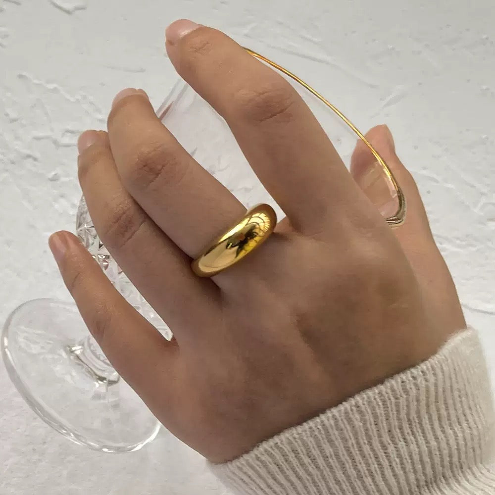 Bague de luxe plaqué or RGN081-1