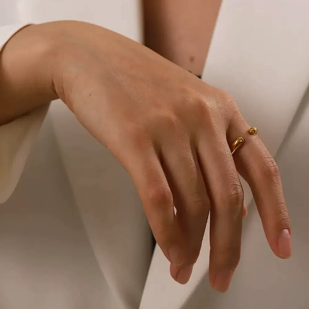 Bague de luxe plaqué or RGN082-1