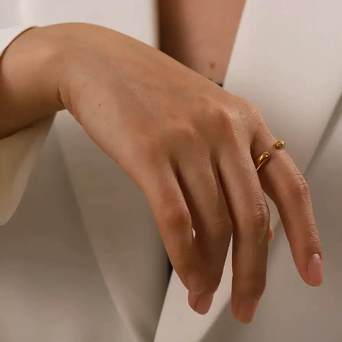 Bague de luxe plaqué or RGN082-1