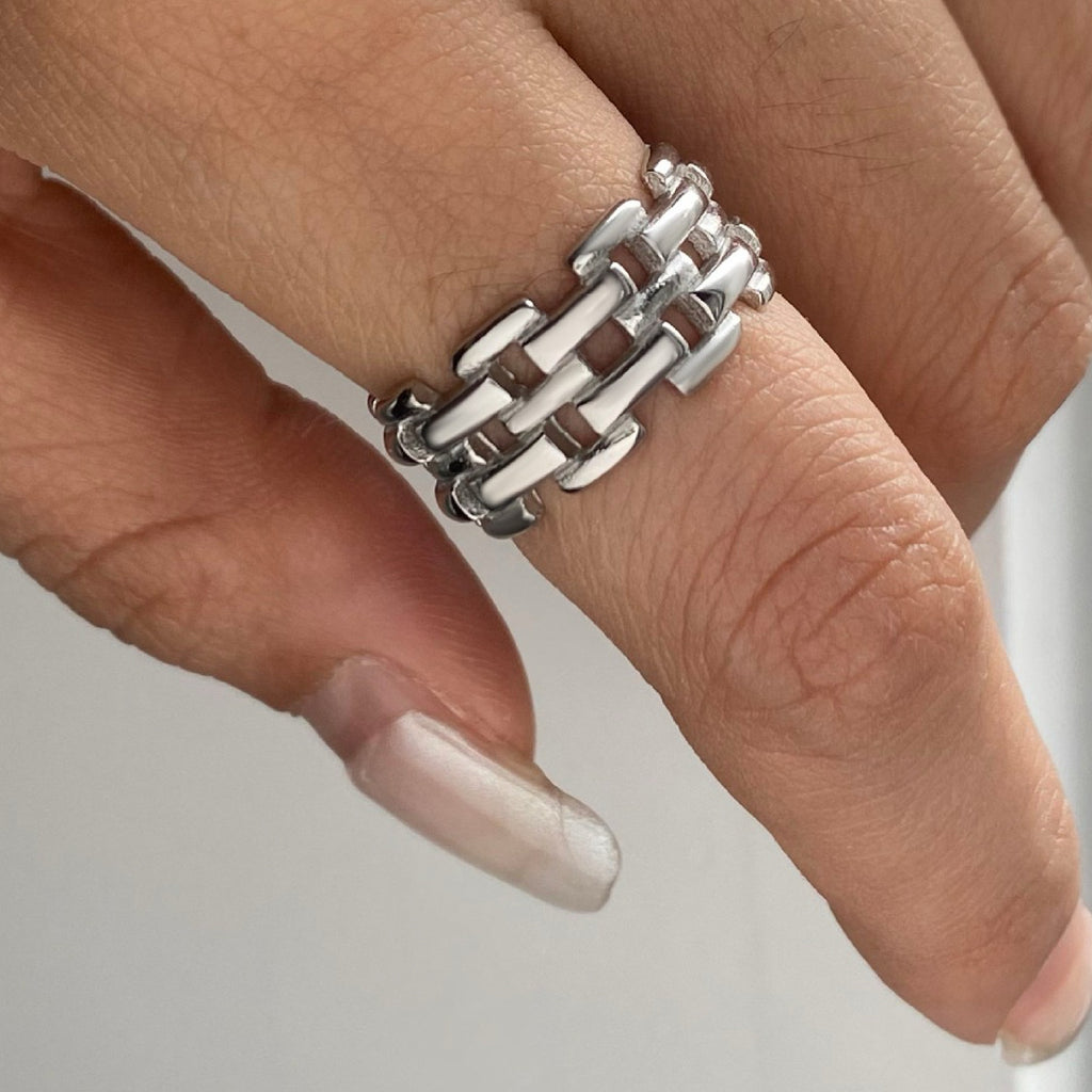 Bague de luxe plaqué or RGN083-2