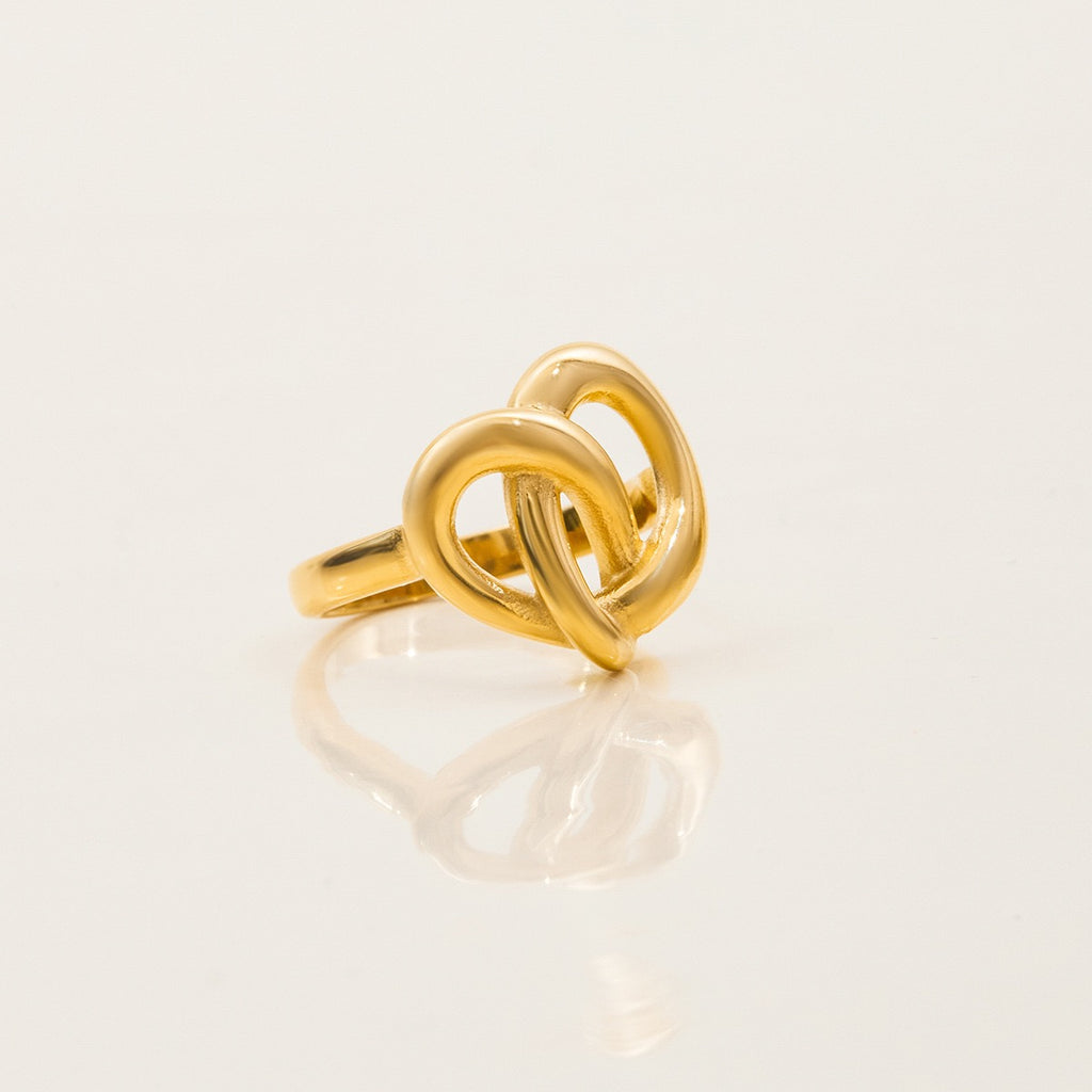 Bague de luxe plaqué or RGN084