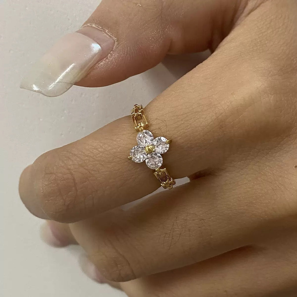 Bague de luxe plaqué or RGN085