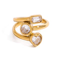 Bague de luxe plaqué or RGN087