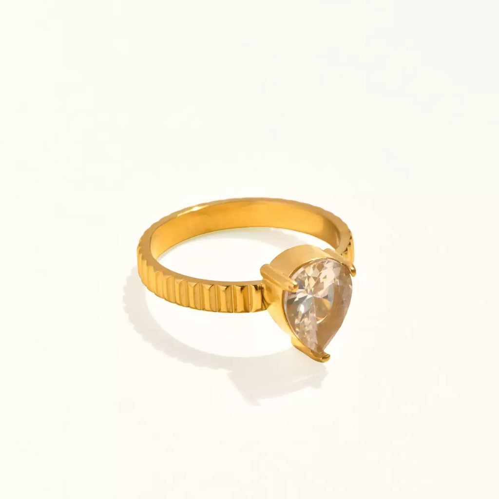 Bague de luxe plaqué or RGN089