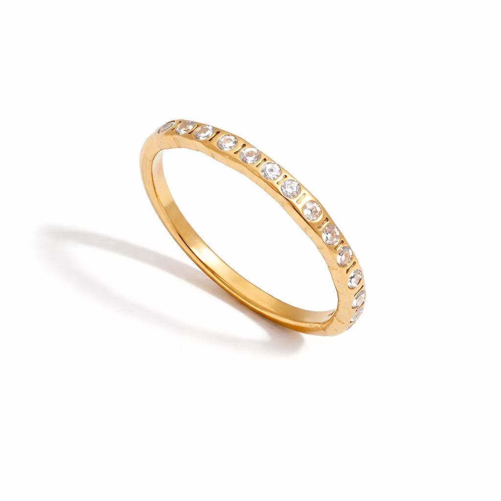 Bague de luxe plaqué or RGN090