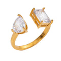 Bague Ouverte Éclat Duo Poire RGN093-1