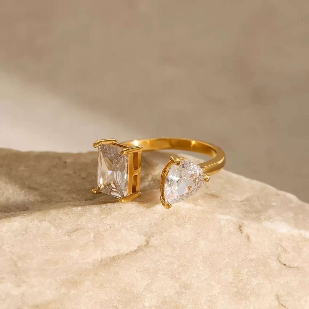 Bague Ouverte Éclat Duo Poire RGN093-1