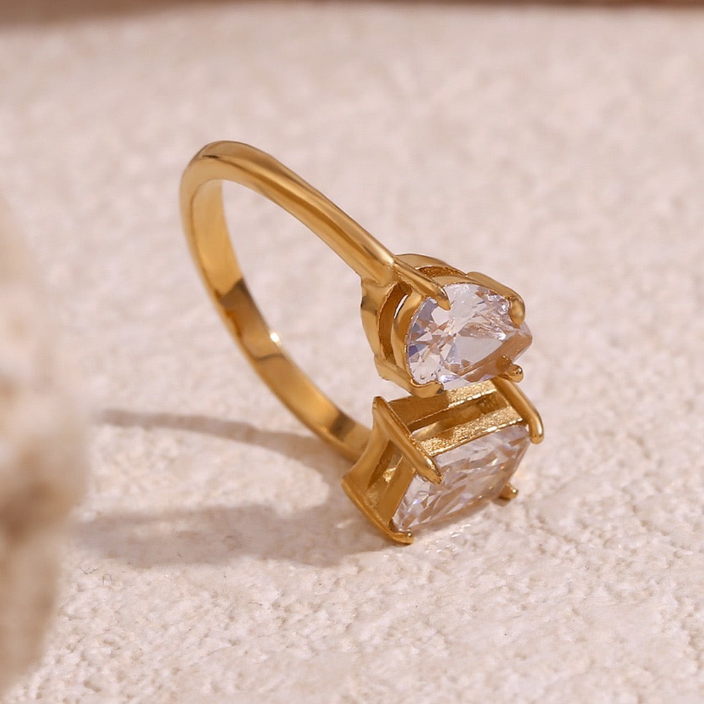 Bague Ouverte Éclat Duo Poire RGN093-1