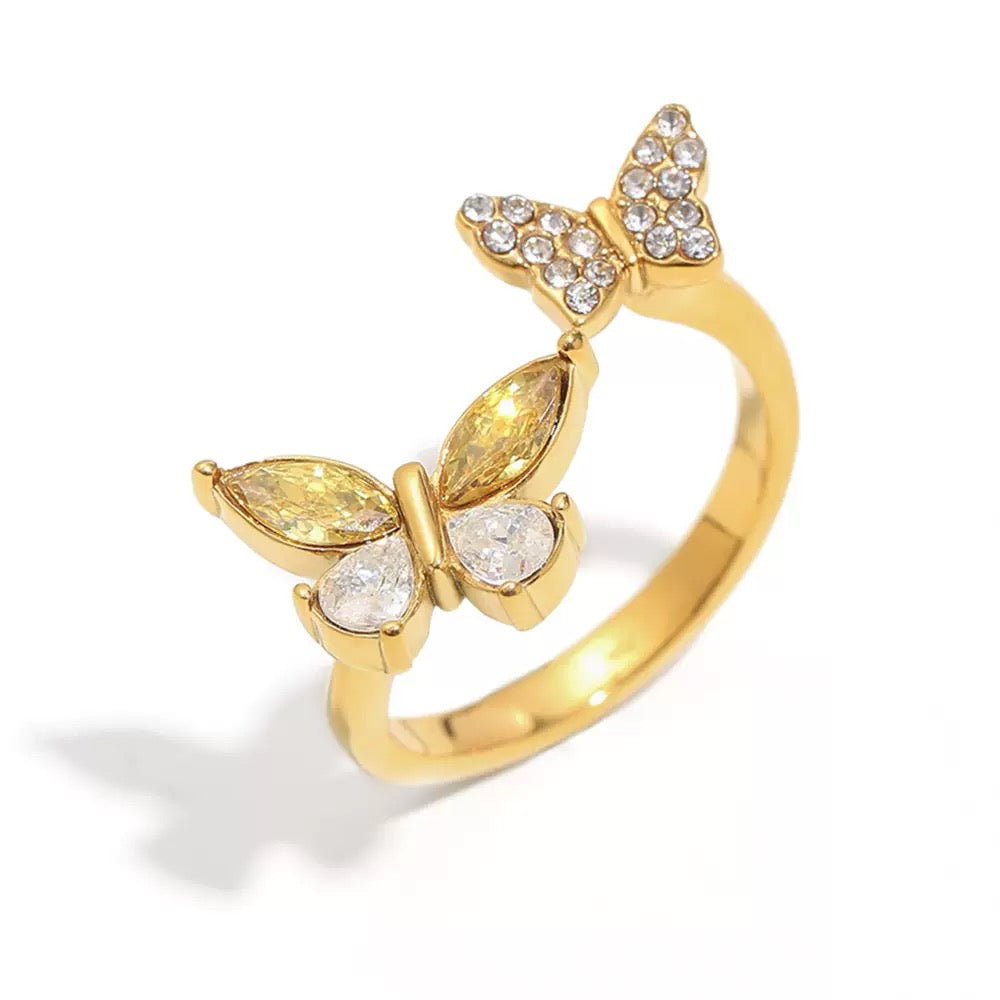 Bague Papillon Double Éclat RGN095