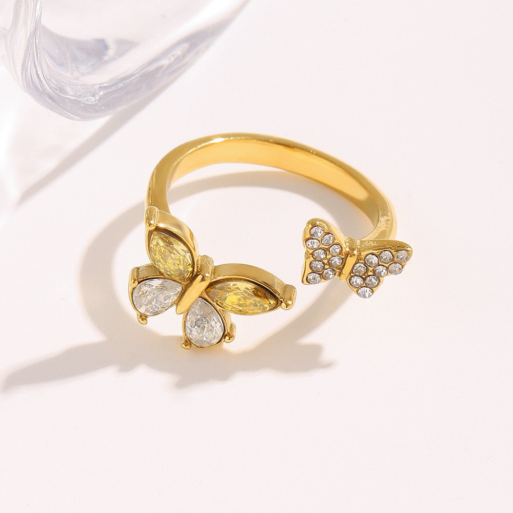 Bague Papillon Double Éclat RGN095