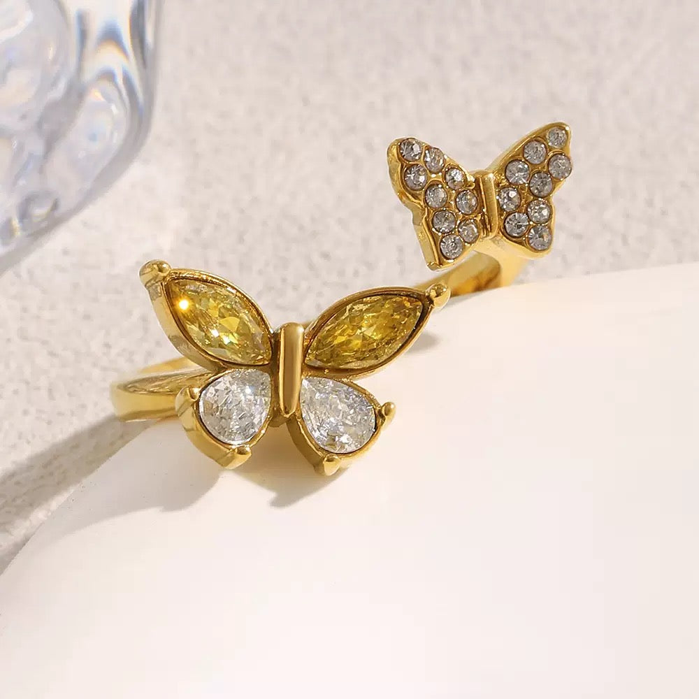 Bague Papillon Double Éclat RGN095