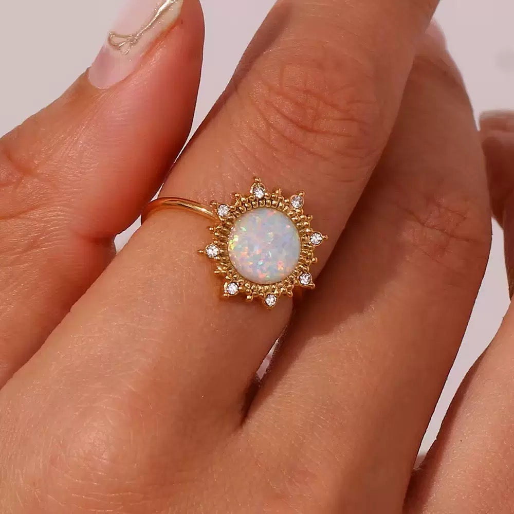 Bague Étoile Opaline RGN097